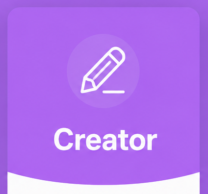 Creator - Para criadores sérios